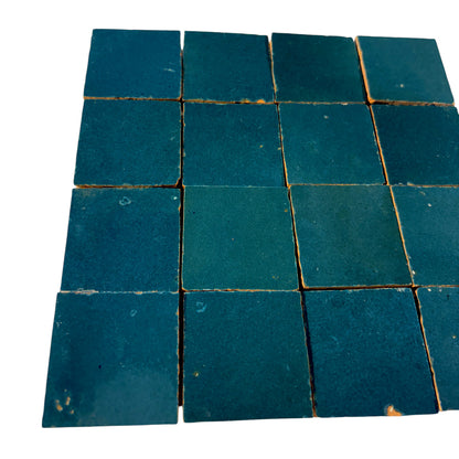 Teal 2x2 Zellige Mosaic Tile