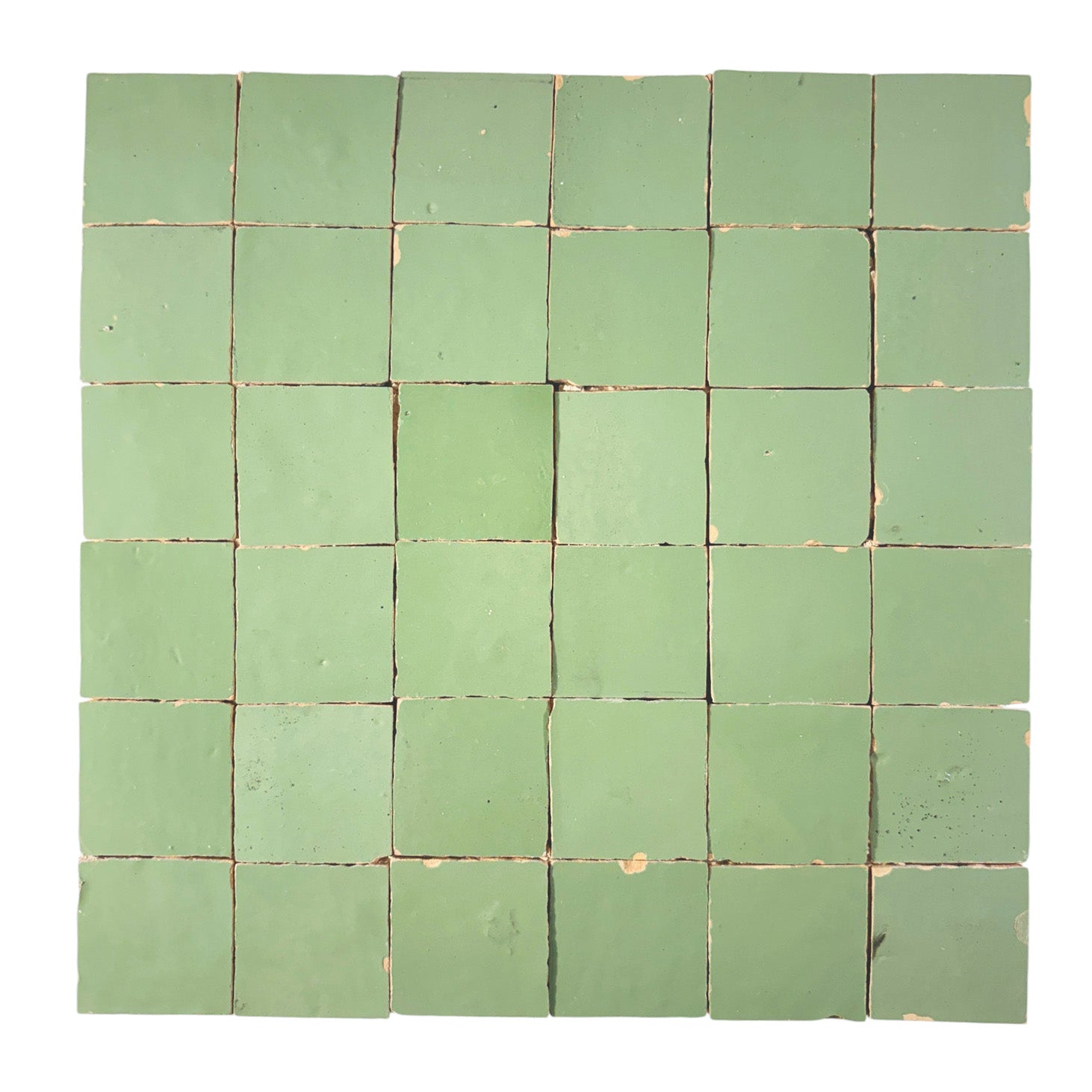 Pistachio 2x2 Zellige Mosaic Tile