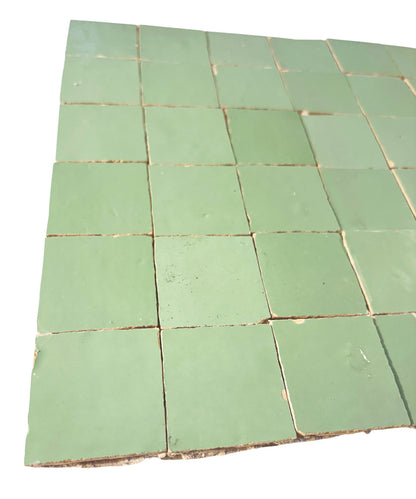 Pistachio 2x2 Zellige Mosaic Tile