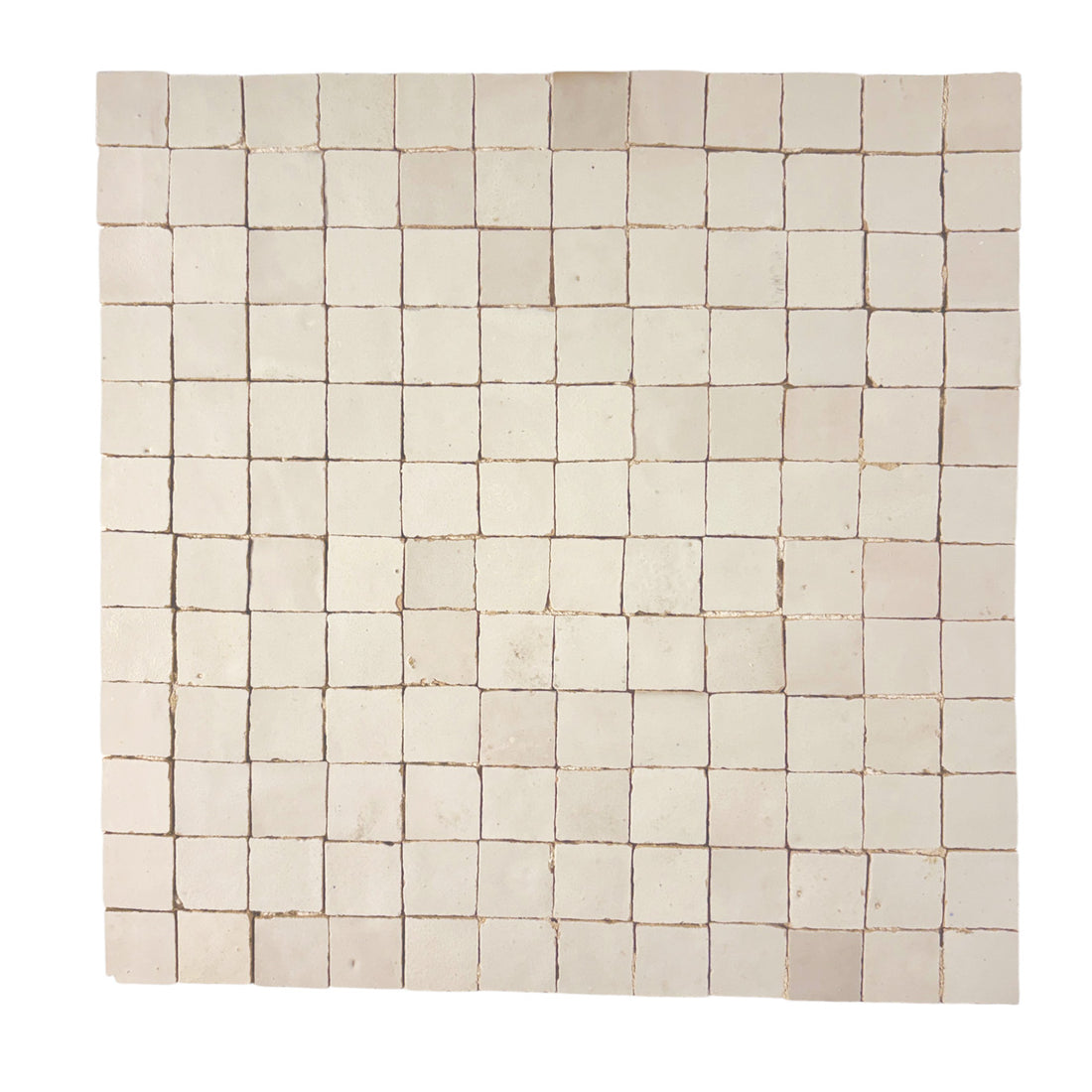 Ecru 1x1 Zellige Mosaic Tile