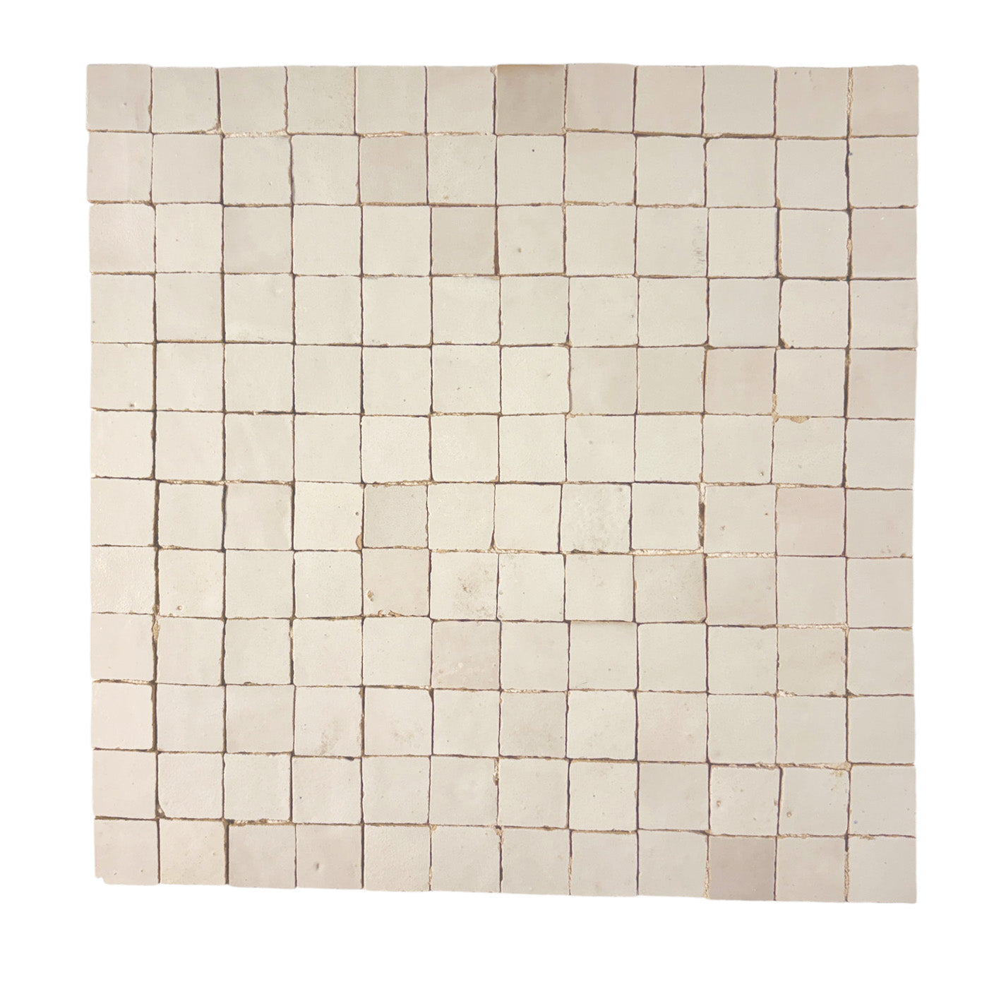 Ecru 1x1 Zellige Mosaic Tile