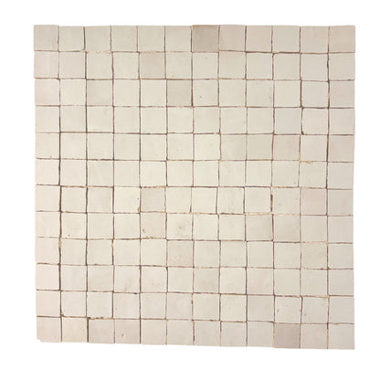 Ecru 1x1 Zellige Mosaic Tile