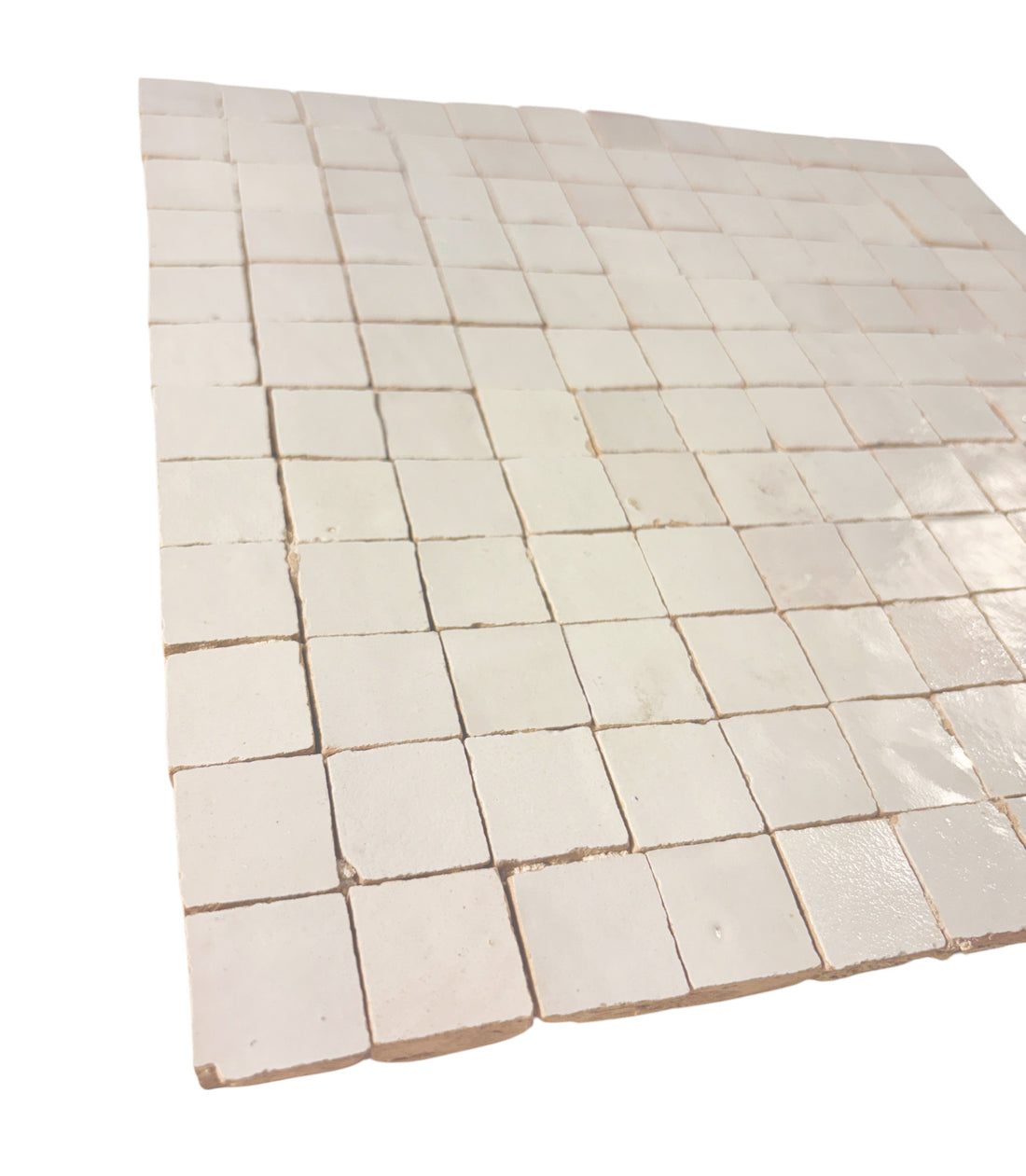 Ecru 1x1 Zellige Mosaic Tile