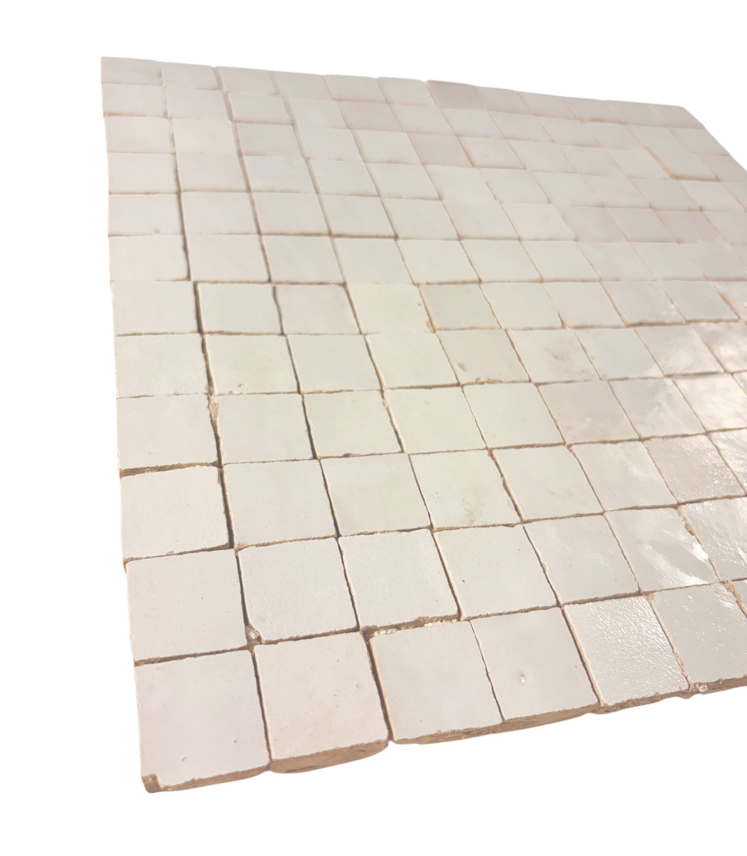 Ecru 1x1 Zellige Mosaic Tile