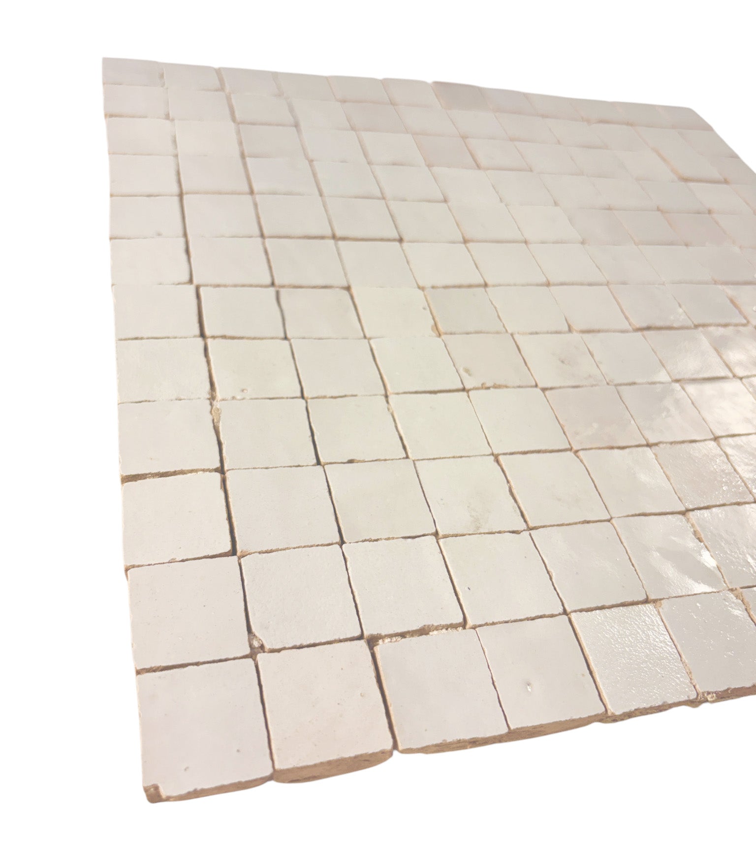 Ecru 1x1 Zellige Mosaic Tile