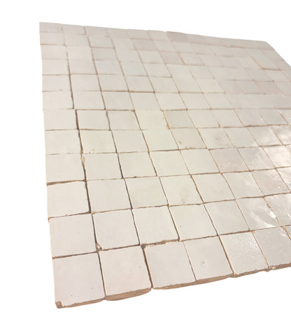 Ecru 1x1 Zellige Mosaic Tile