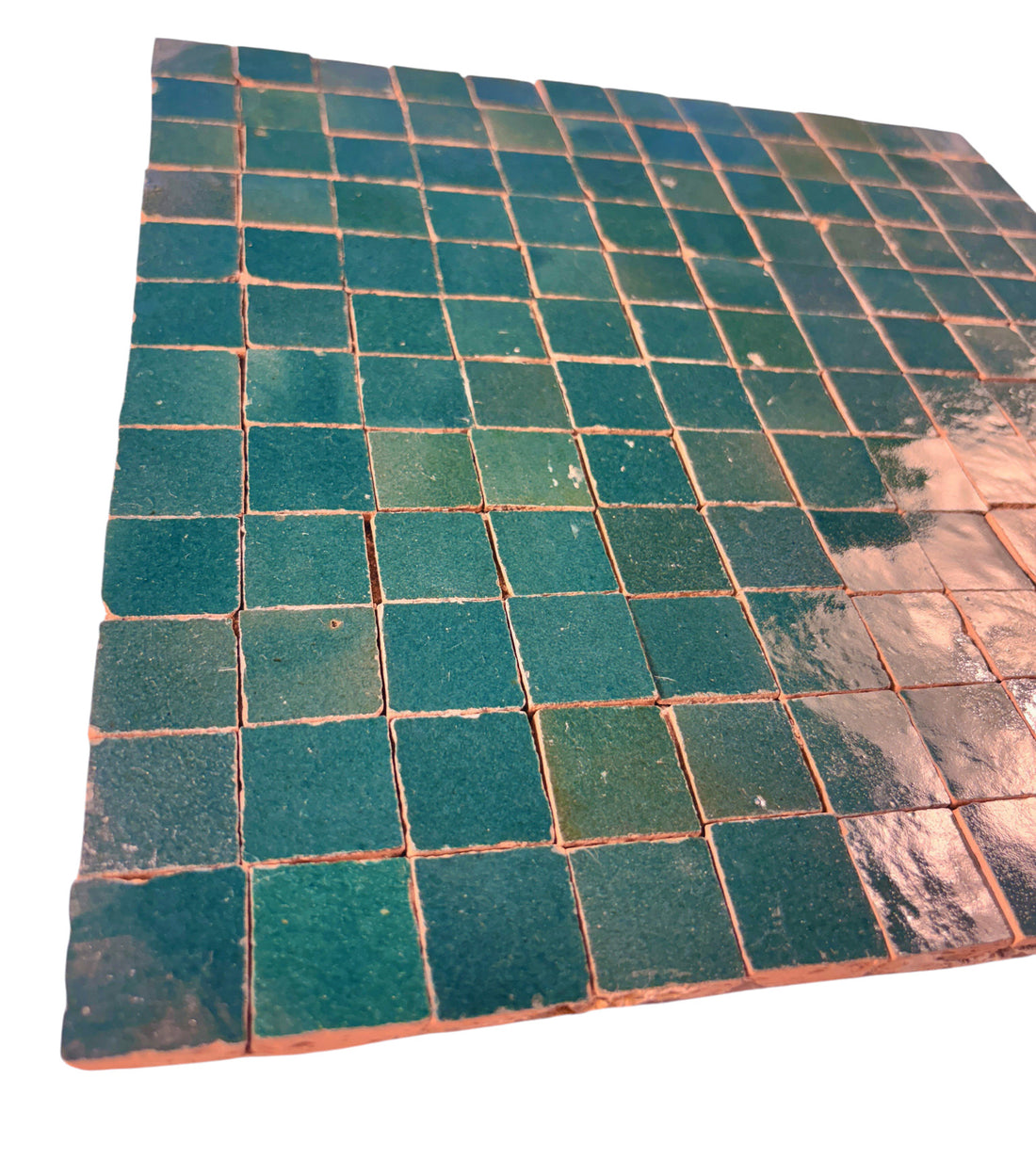 Teal 1x1 Zellige Mosaic Tile