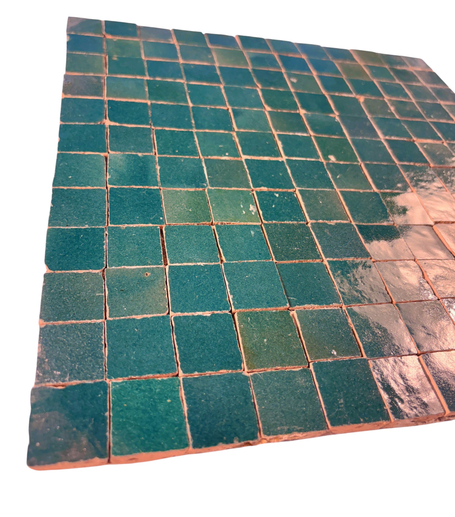 Teal 1x1 Zellige Mosaic Tile