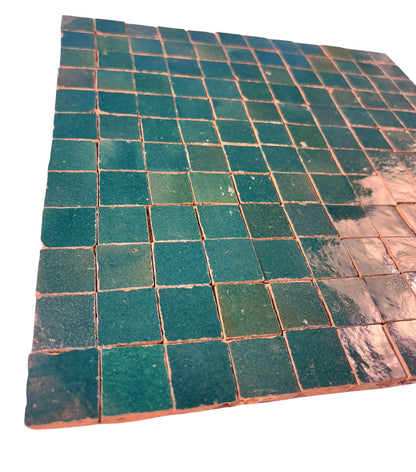 Teal 1x1 Zellige Mosaic Tile