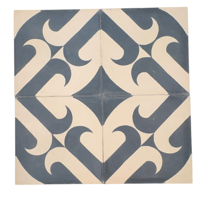 Talon (Bleu + Blanca) Cement Tile