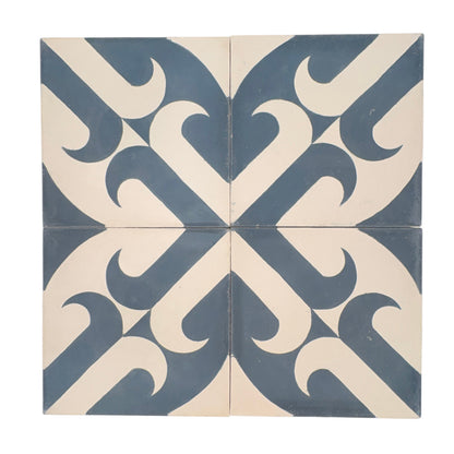 Talon (Bleu + Blanca) Cement Tile