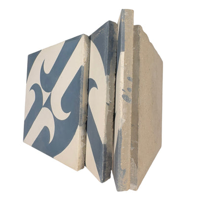 Talon (Bleu + Blanca) Cement Tile