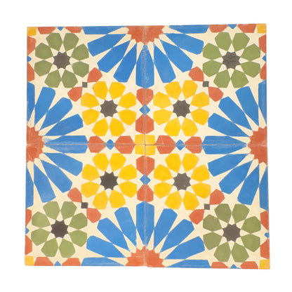 Nur (Bleu Multi) Cement Tile