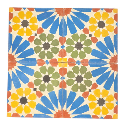 Nur (Bleu Multi) Cement Tile