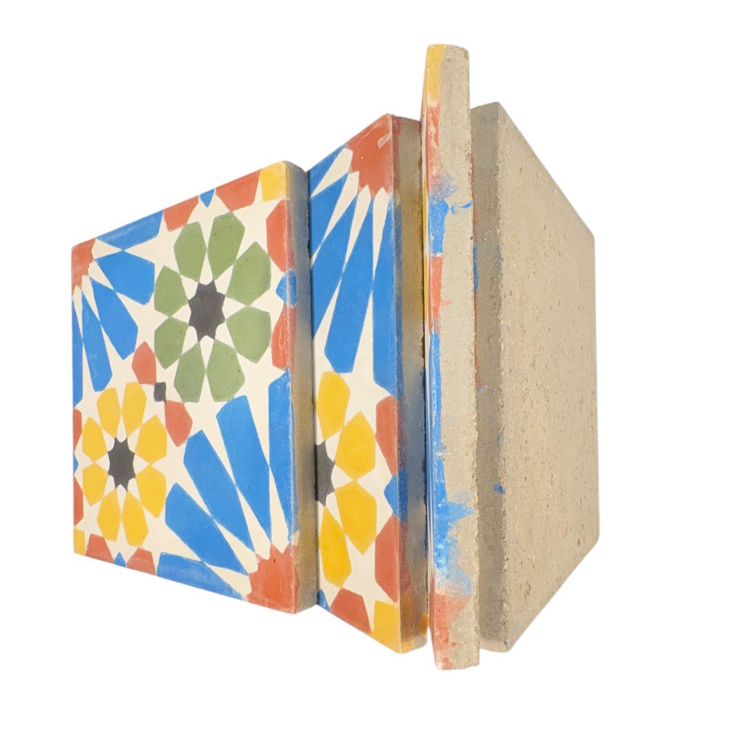 Nur (Bleu Multi) Cement Tile