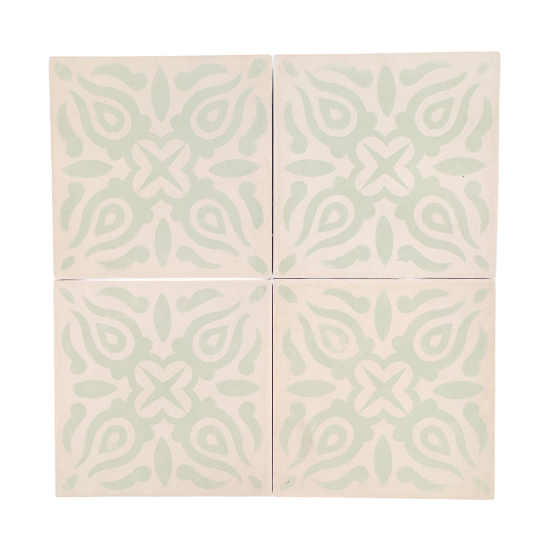 Petal (Pistachio + Creme) Cement Tile