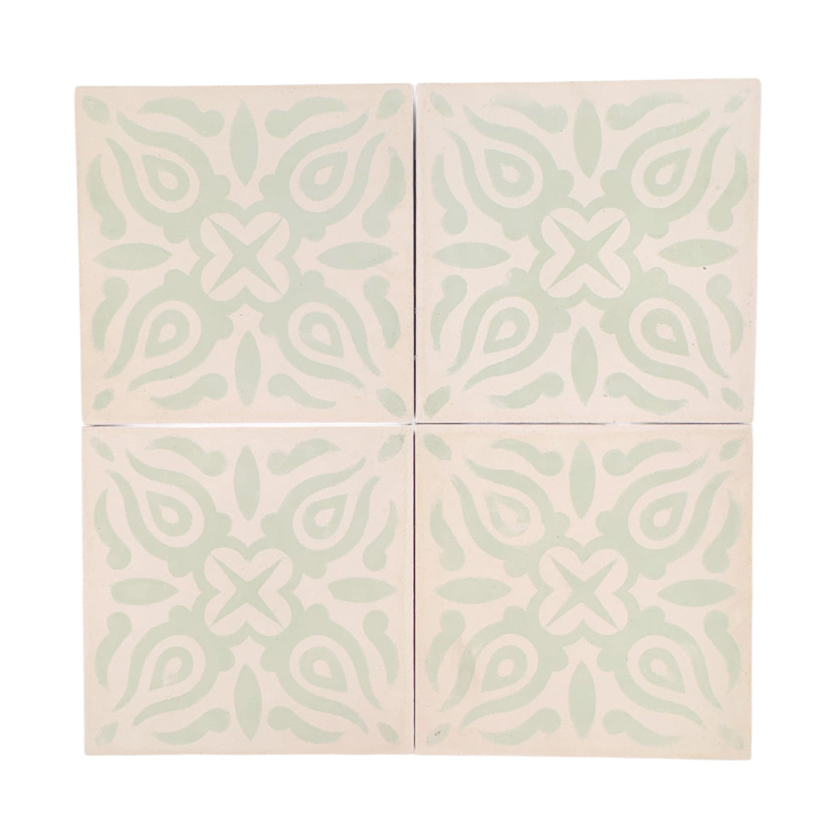 Petal (Pistachio + Creme) Cement Tile