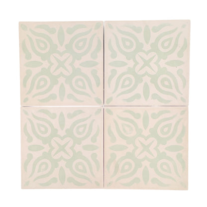 Petal (Pistachio + Creme) Cement Tile