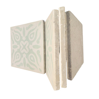 Petal (Pistachio + Creme) Cement Tile