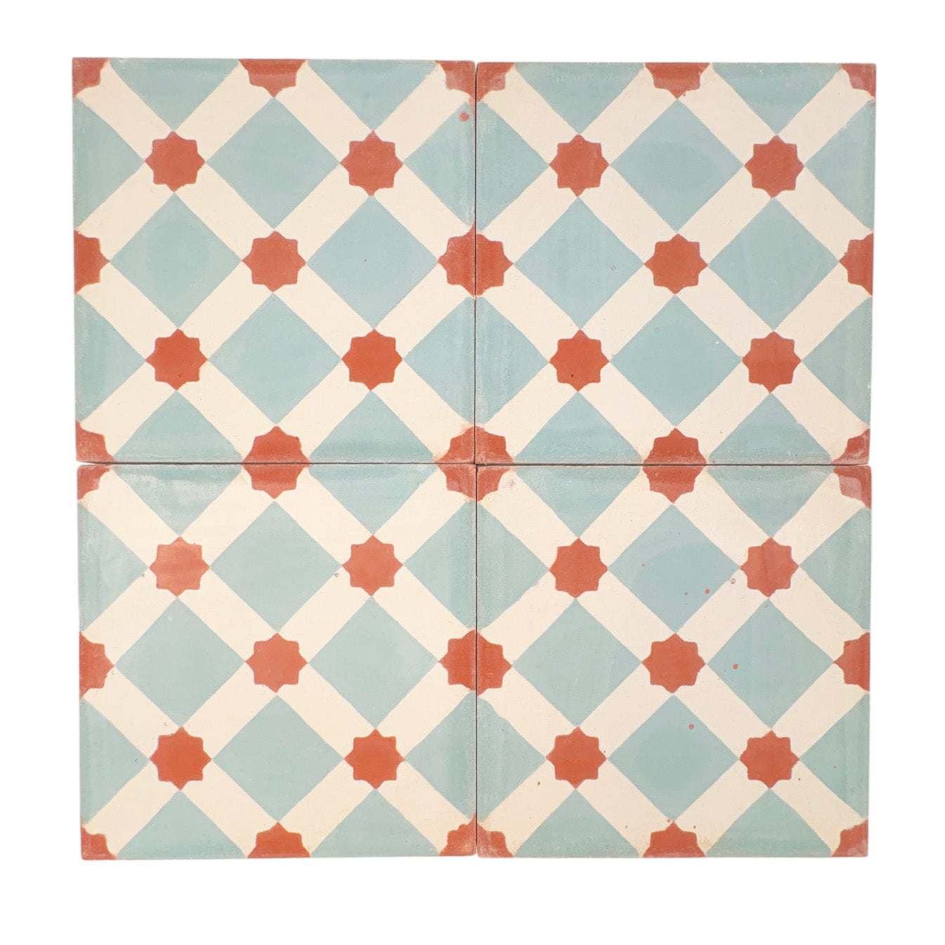 Confetti (Chambray + Cayenne + Creme) Cement Tile