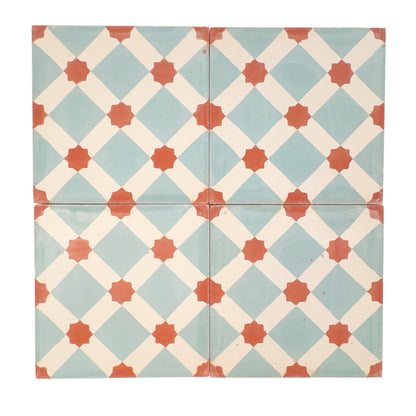 Confetti (Chambray + Cayenne + Creme) Cement Tile