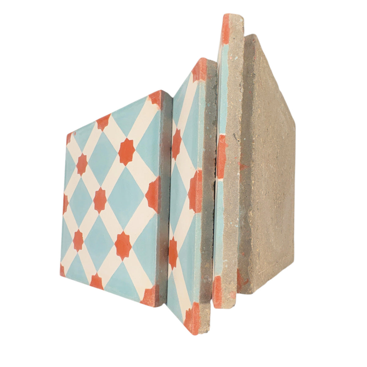 Confetti (Chambray + Cayenne + Creme) Cement Tile