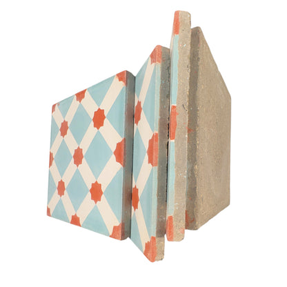 Confetti (Chambray + Cayenne + Creme) Cement Tile