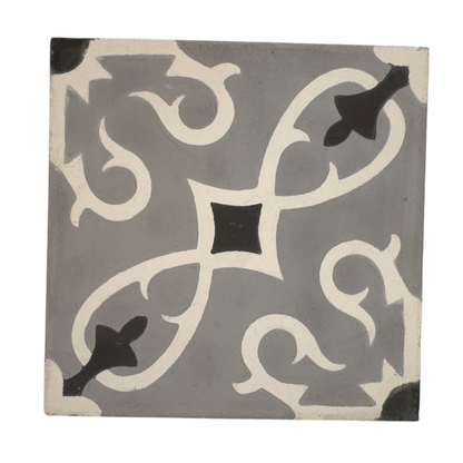 Trellis (Gris+Blanca+Noir) Cement Tile