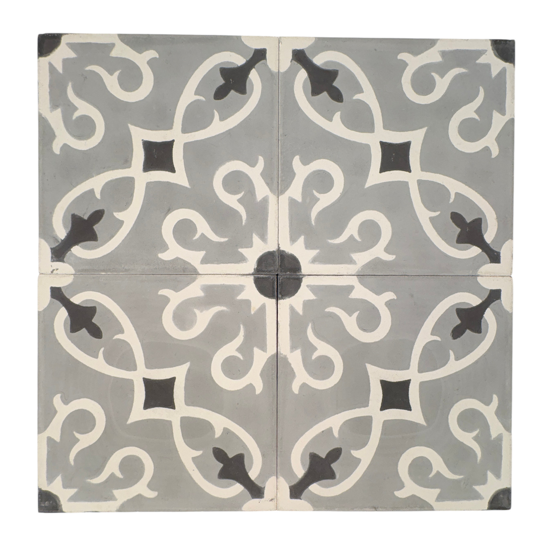 Trellis (Gris+Blanca+Noir) Cement Tile