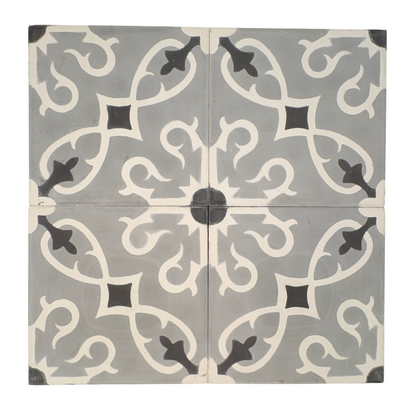 Trellis (Gris+Blanca+Noir) Cement Tile