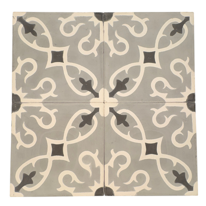Trellis (Gris+Blanca+Noir) Cement Tile
