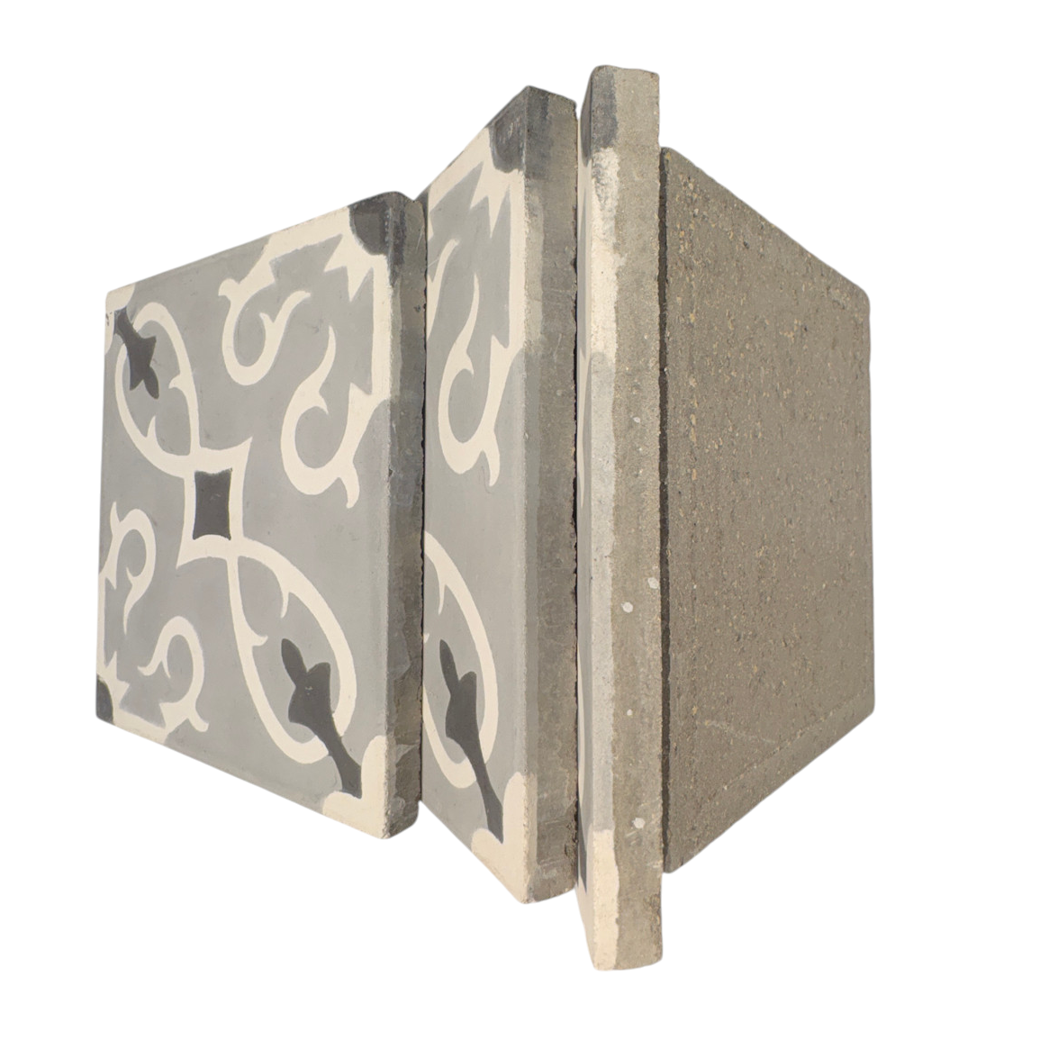 Trellis (Gris+Blanca+Noir) Cement Tile