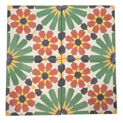 Nur (Rouge Multi) Cement Tile