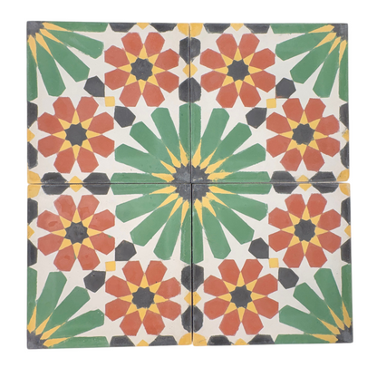 Nur (Rouge Multi) Cement Tile