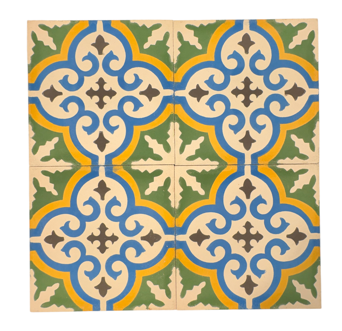 Medina (Green Multi) Cement Tile