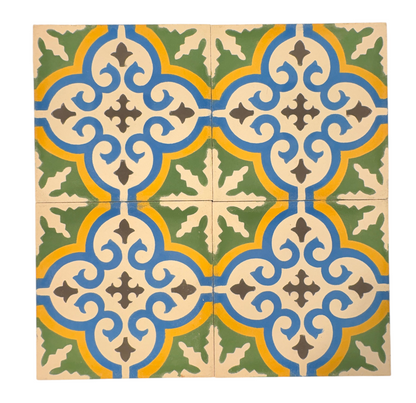 Medina (Green Multi) Cement Tile