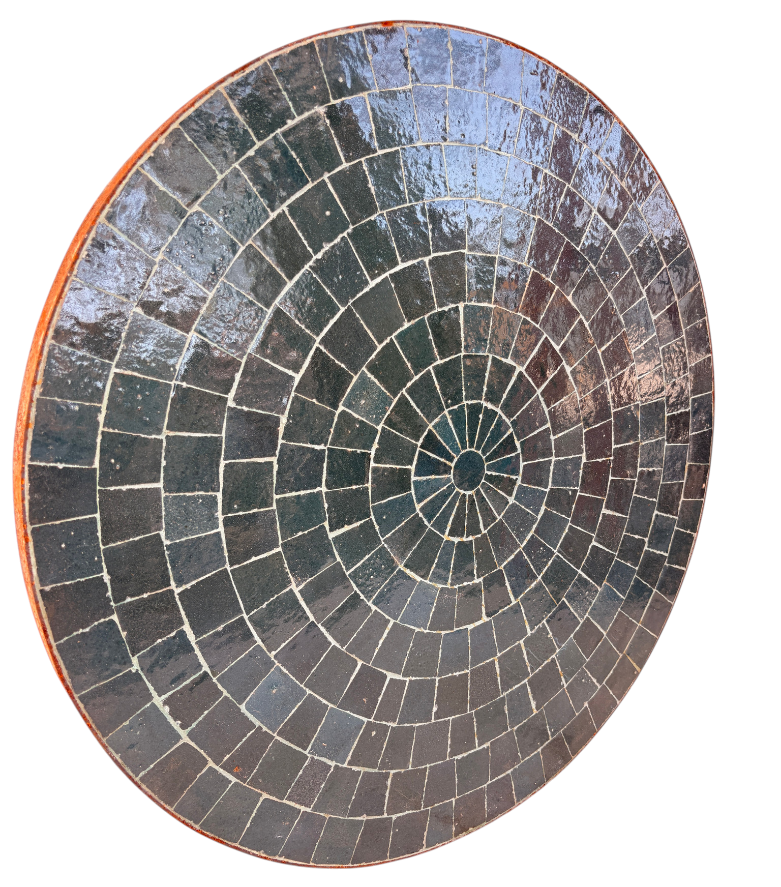 24" Multi Teal Zellige Mosaic Table Top