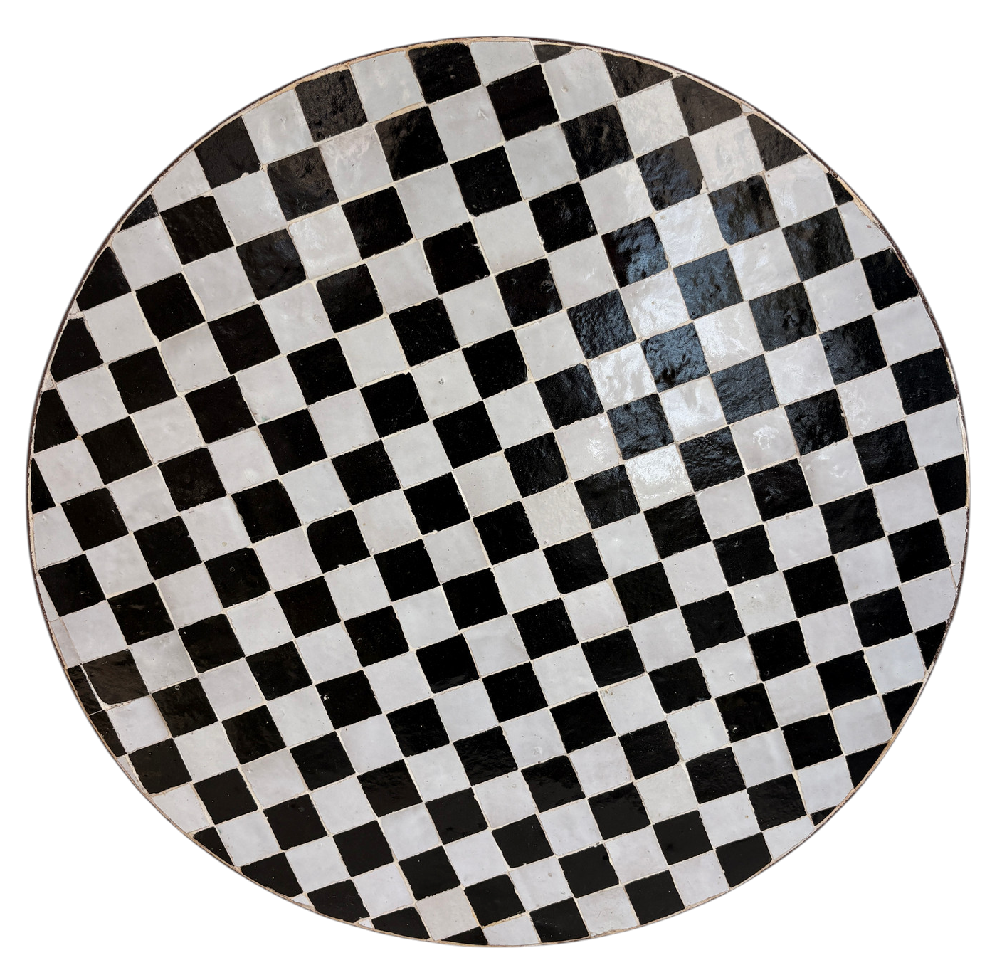 24" Multi Noir Zellige Mosaic Table Top