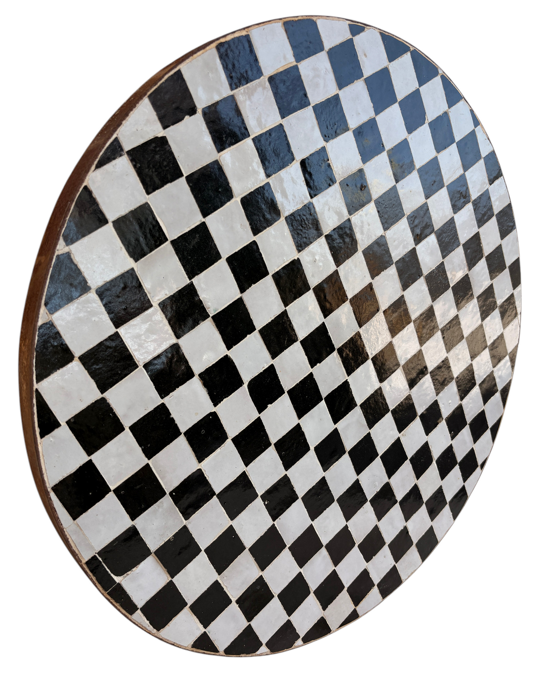 24" Multi Noir Zellige Mosaic Table Top