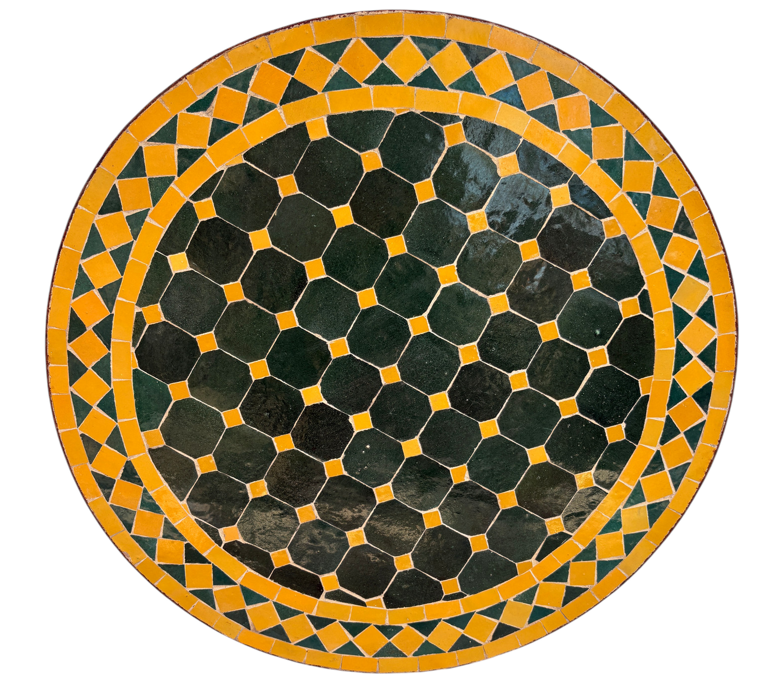 24" Multi Sunflower Zellige Mosaic Table Top