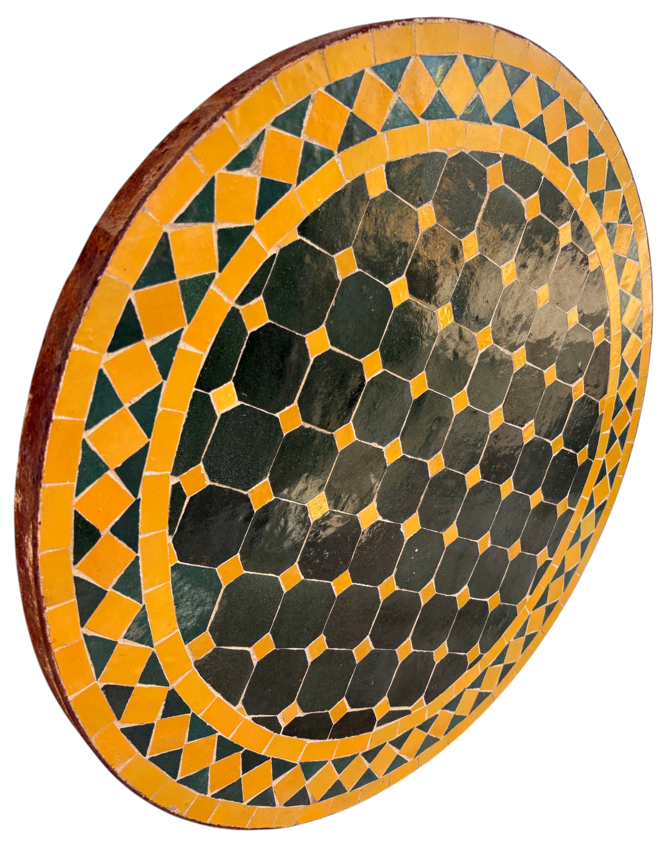 24" Multi Sunflower Zellige Mosaic Table Top