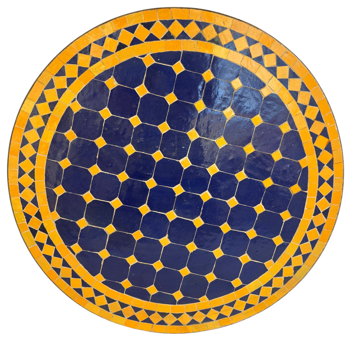24" Multi Sunflower Zellige Mosaic Table Top