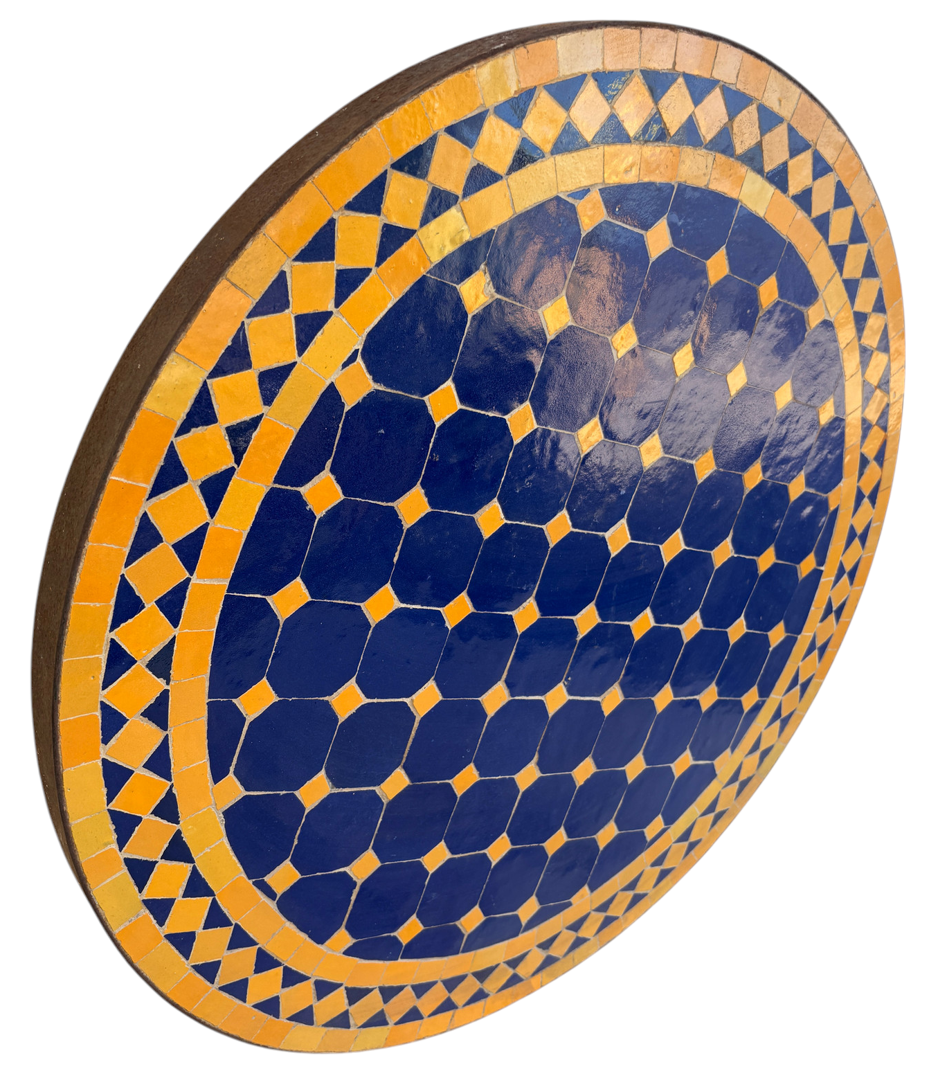 24" Multi Sunflower Zellige Mosaic Table Top