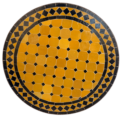 24" Multi Sunflower Zellige Mosaic Table Top