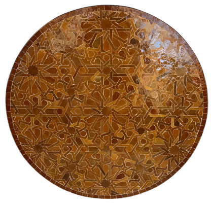 32" Caramel Zellige Mosaic Table Top