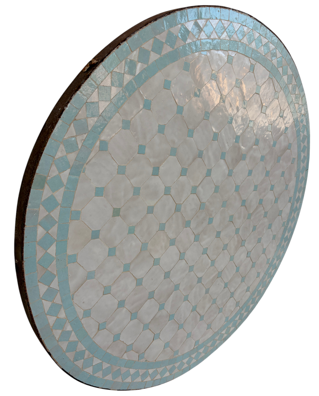 32" Multi Chambray Zellige Mosaic Table Top