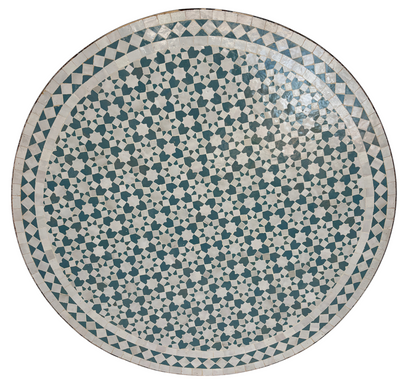 32" Multi Chambray Zellige Mosaic Table Top