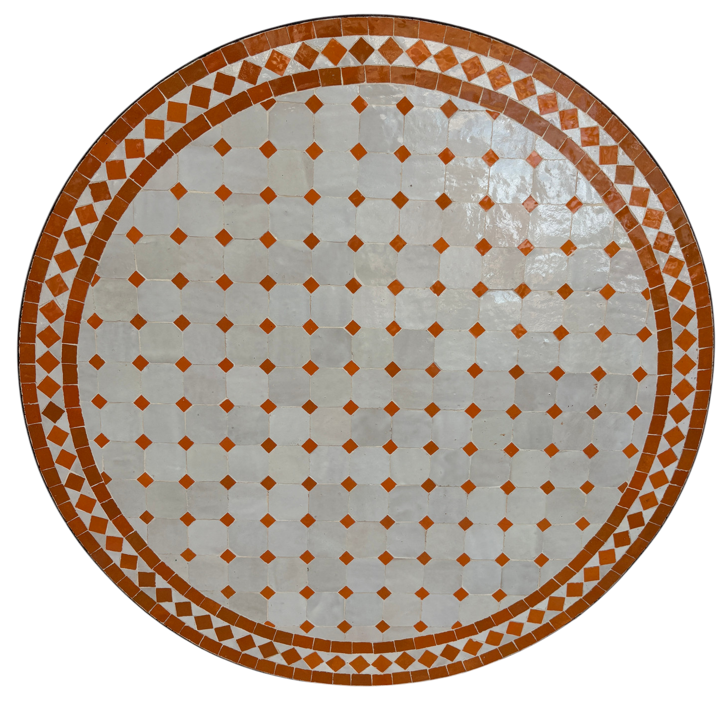 32" Multi Cayenne Zellige Mosaic Table Top