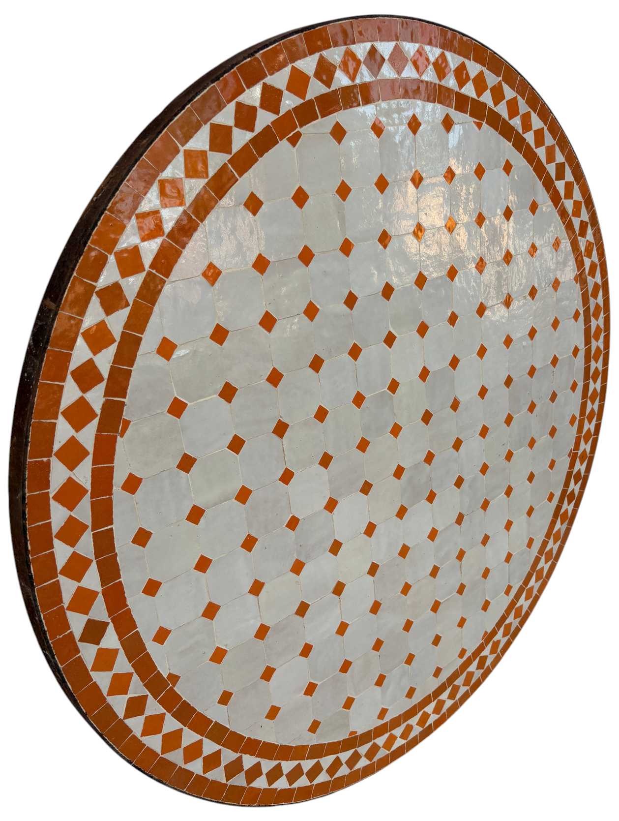 32" Multi Cayenne Zellige Mosaic Table Top