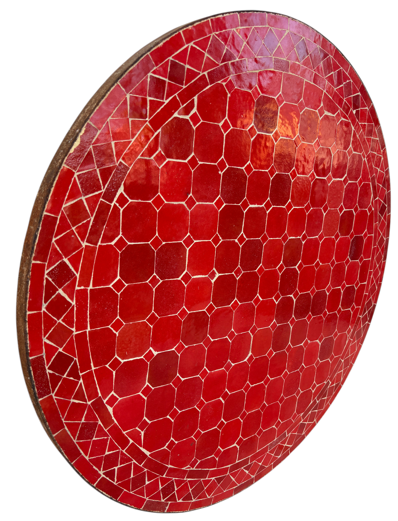 32" Rouge Zellige Mosaic Table Top